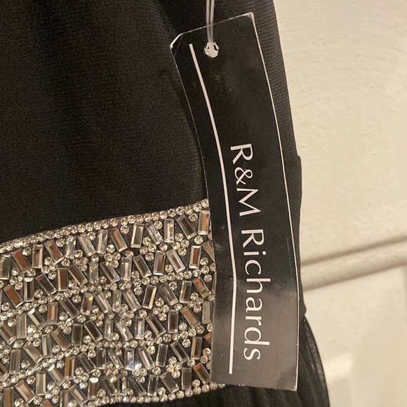 Black Gown with Rhinestone Band (Plus Size, NWT) - Picture 8 of 8